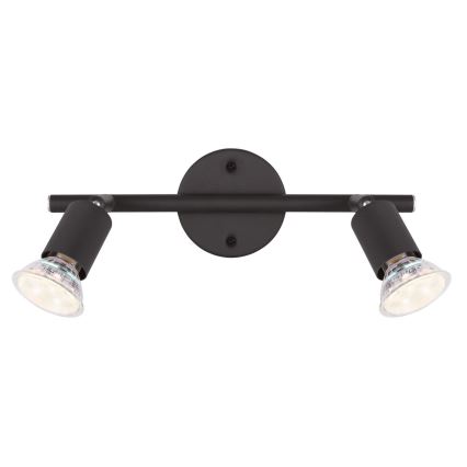 Globo - LED Bodové svietidlo 2xGU10/3W/230V čierna