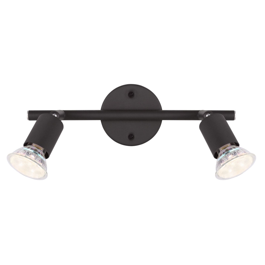 Globo - LED Bodové svietidlo 2xGU10/3W/230V čierna