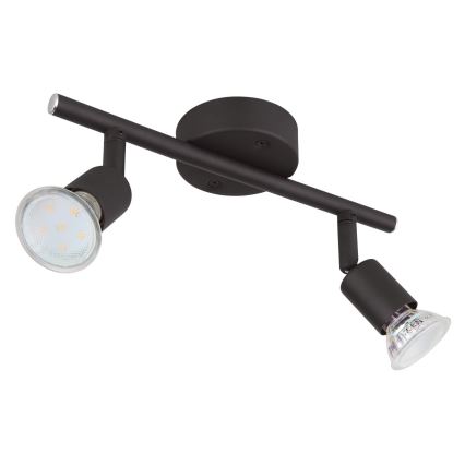 Globo - LED Bodové svietidlo 2xGU10/3W/230V čierna