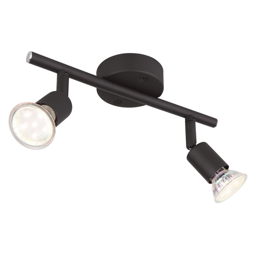 Globo - LED Bodové svietidlo 2xGU10/3W/230V čierna