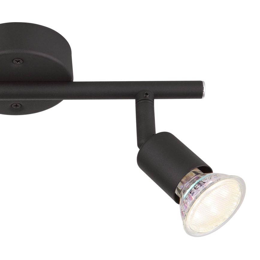 Globo - LED Bodové svietidlo 2xGU10/3W/230V čierna