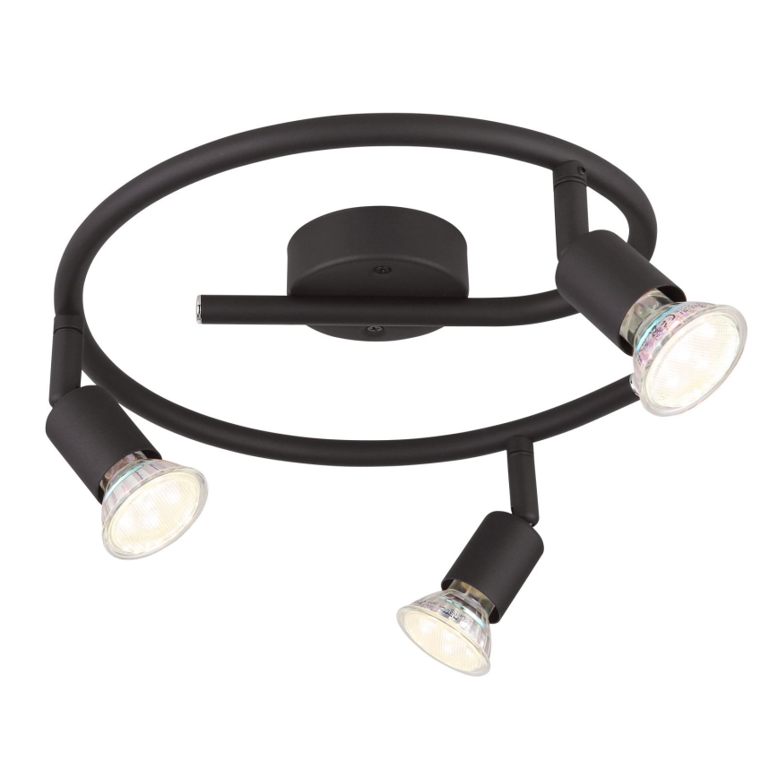 Globo - LED Bodové svietidlo 3xGU10/3W/230V čierna