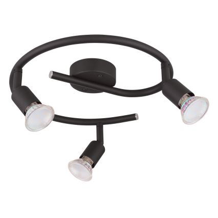 Globo - LED Bodové svietidlo 3xGU10/3W/230V čierna