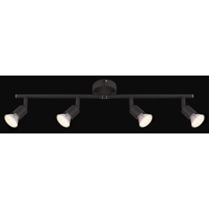 Globo - LED Bodové svietidlo 4xGU10/3W/230V čierna