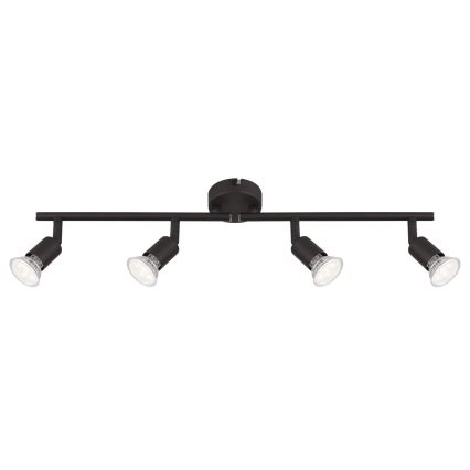 Globo - LED Bodové svietidlo 4xGU10/3W/230V čierna