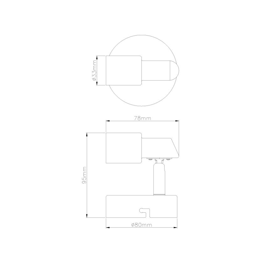 Globo - LED Nástenné bodové svietidlo 1xGU10/3W/230V