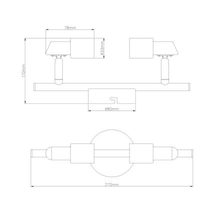 Globo - LED Bodové svietidlo 2xGU10/3W/230V