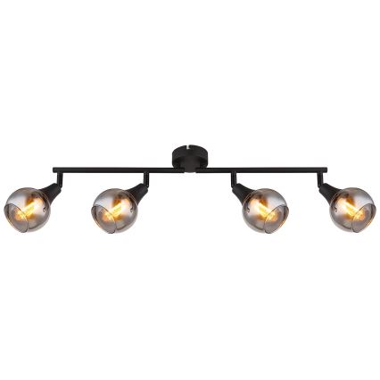 Globo - Bodové svietidlo 4xE14/40W/230V čierna