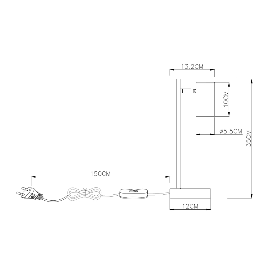 Globo - Stolná lampa 1xGU10/5W/230V šedá/hnedá