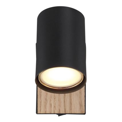Globo - Nástenné bodové svietidlo 1xGU10/25W/230V čierna/hnedá