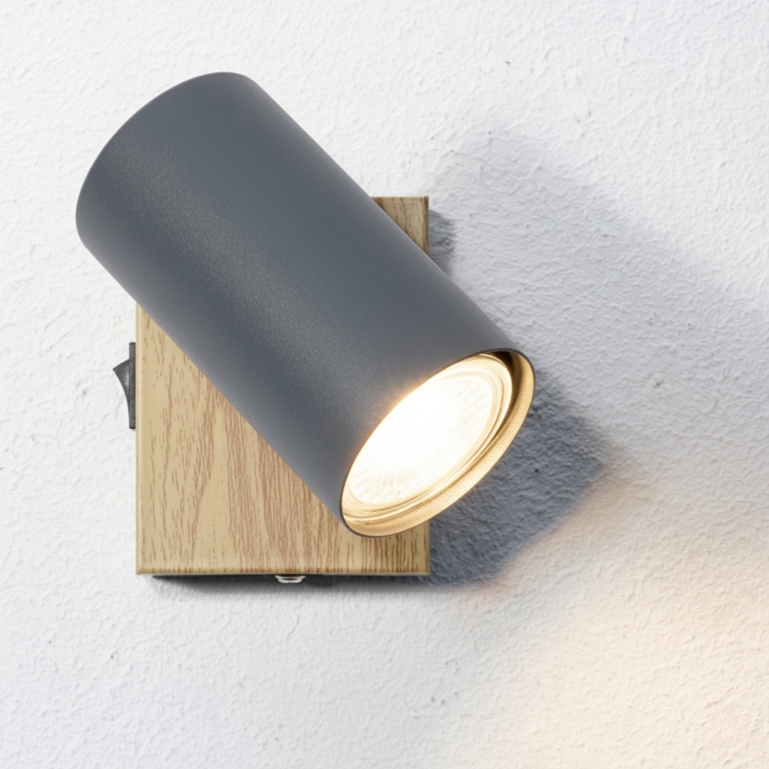 Globo -  Nástenné bodové svietidlo 1xGU10/25W/230V šedá/hnedá