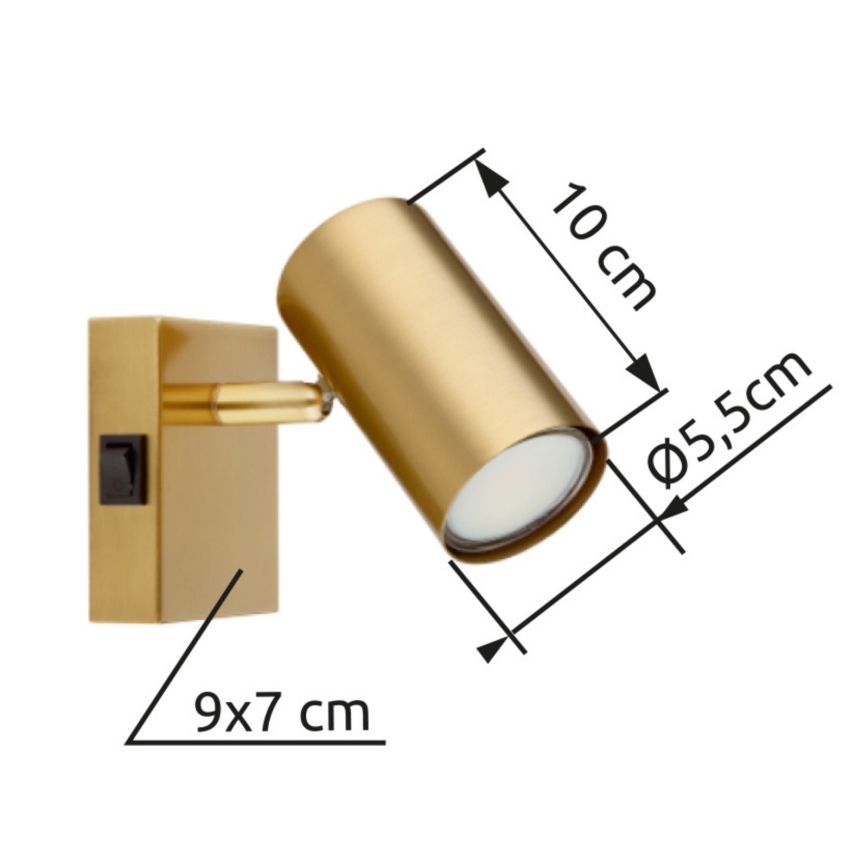 Globo - Nástenné bodové svietidlo 1xGU10/25W/230V zlatá