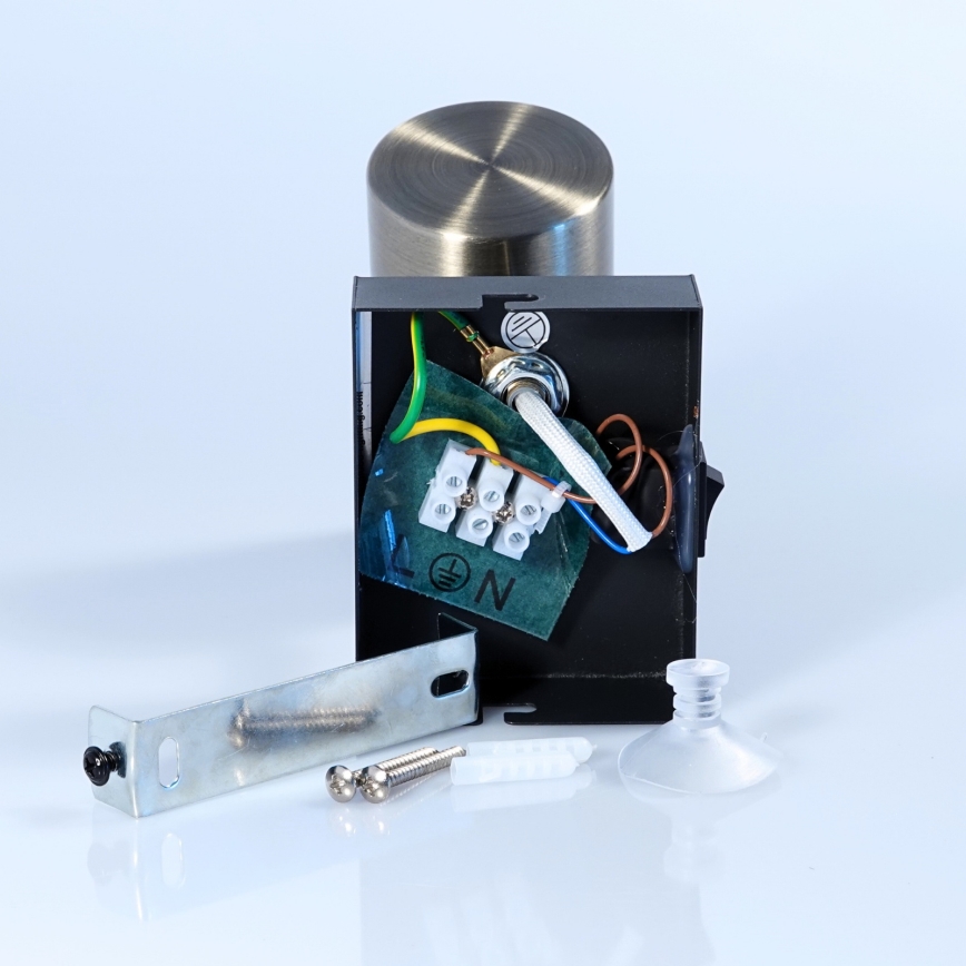 Globo - Nástenné bodové svietidlo 1xGU10/25W/230V čierna/mosadz