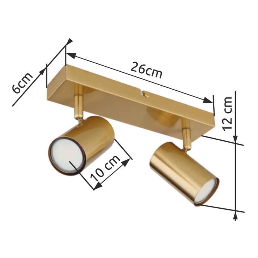 Globo - Bodové svietidlo 2xGU10/35W/230V zlatá