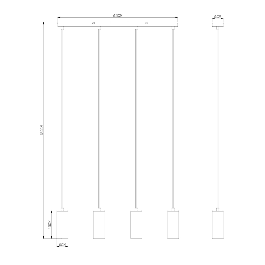 Globo - Luster na lanku 4xGU10/35W/230V biela