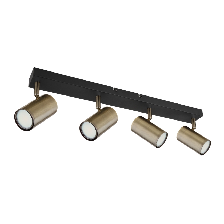 Globo - Bodové svietidlo 4xGU10/35W/230V čierna/mosadz