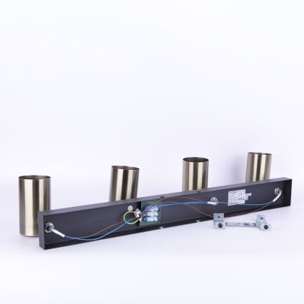 Globo - Bodové svietidlo 4xGU10/35W/230V čierna/mosadz