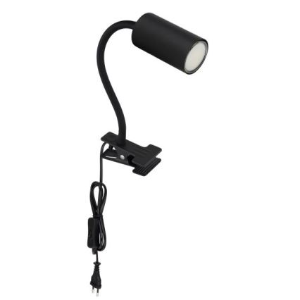 Globo - Flexibilná lampa s klipom 1xGU10/25W/230V čierna