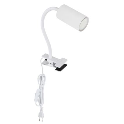 Globo - Flexibilná lampa s klipom 1xGU10/25W/230V biela