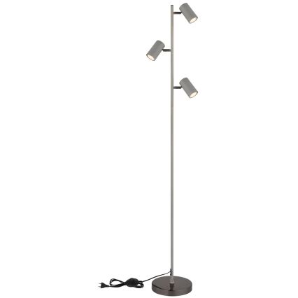 Globo - Stojacia lampa 3xGU10/5W/230V šedá