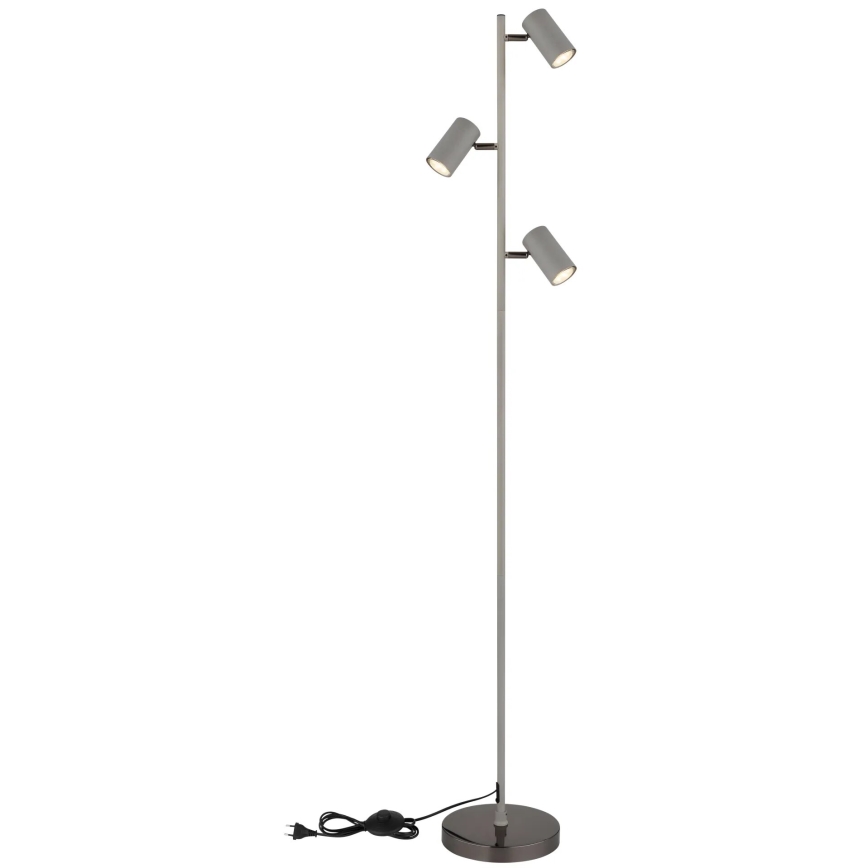 Globo - Stojacia lampa 3xGU10/5W/230V šedá