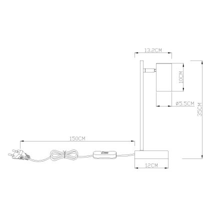 Globo - Stolná lampa 1xGU10/5W/230V oranžová