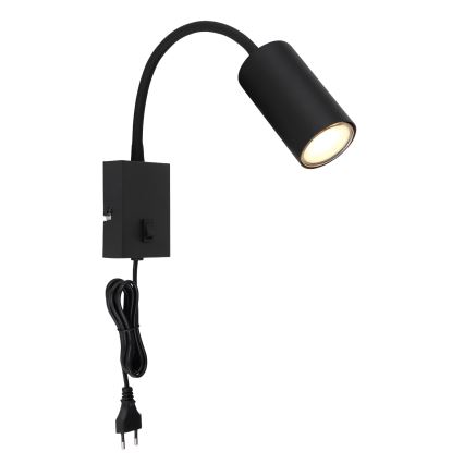 Globo - Flexibilná nástenná lampa 1xGU10/25W/230V čierna