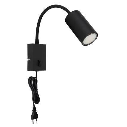 Globo - Flexibilná nástenná lampa 1xGU10/25W/230V čierna