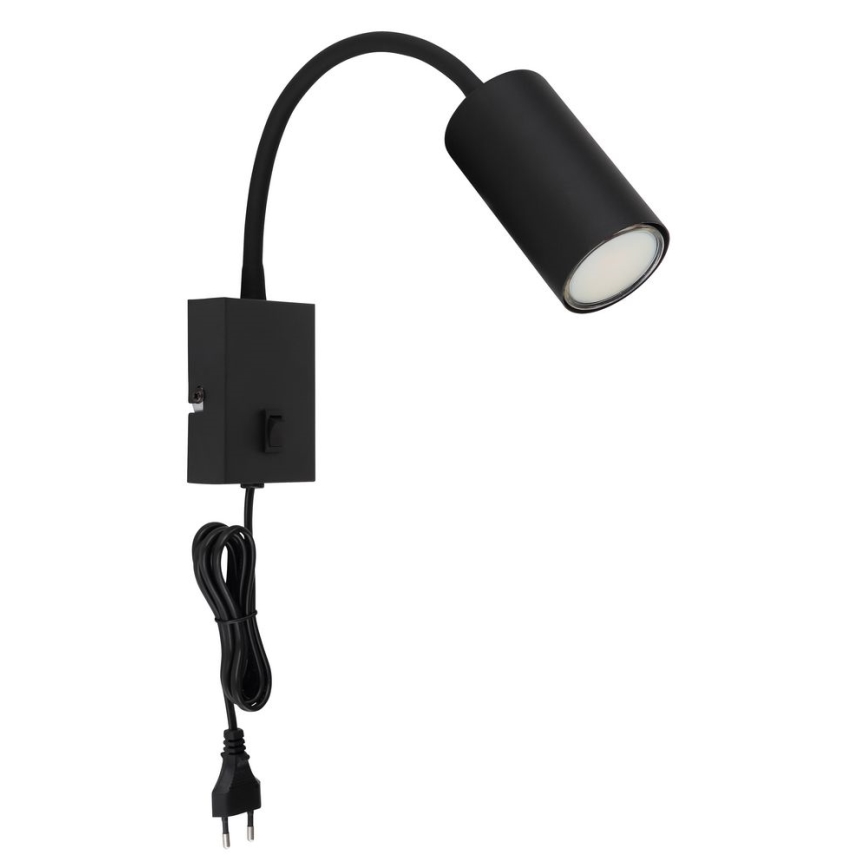 Globo - Flexibilná nástenná lampa 1xGU10/25W/230V čierna
