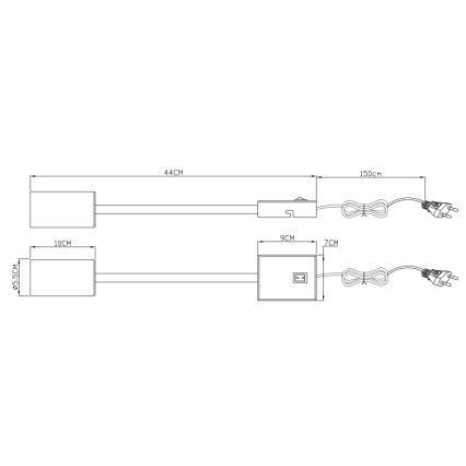 Globo - Flexibilná nástenná lampa 1xGU10/25W/230V čierna
