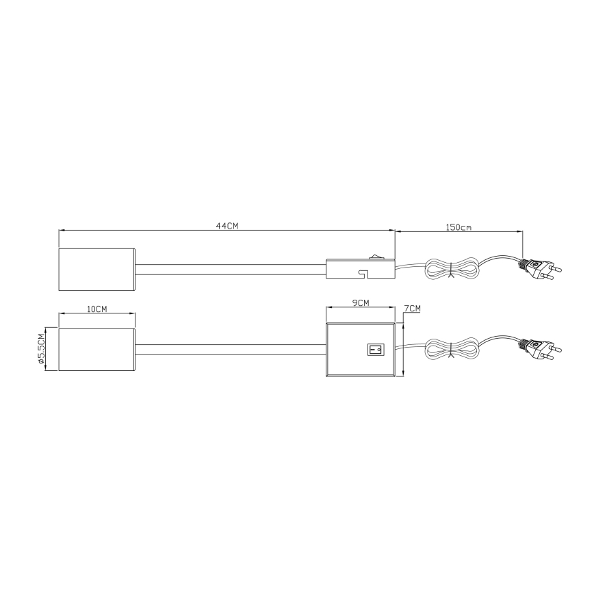 Globo - Flexibilná nástenná lampa 1xGU10/25W/230V čierna