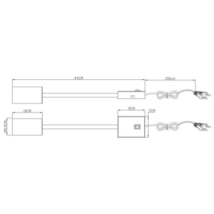 Globo - Flexibilná nástenná lampa 1xGU10/25W/230V šedá/hnedá