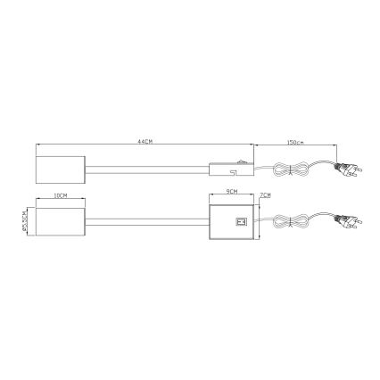 Globo - Flexibilná nástenná lampa 1xGU10/25W/230V biela