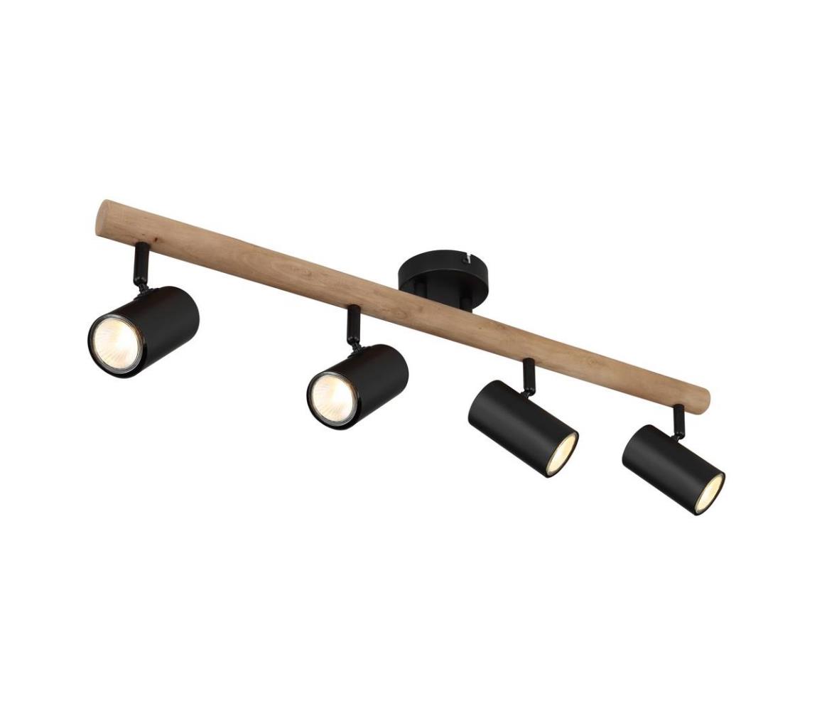 Globo Globo 57913-4 - Bodové svietidlo HERTI 4xGU10/5W/230V drevo/kov