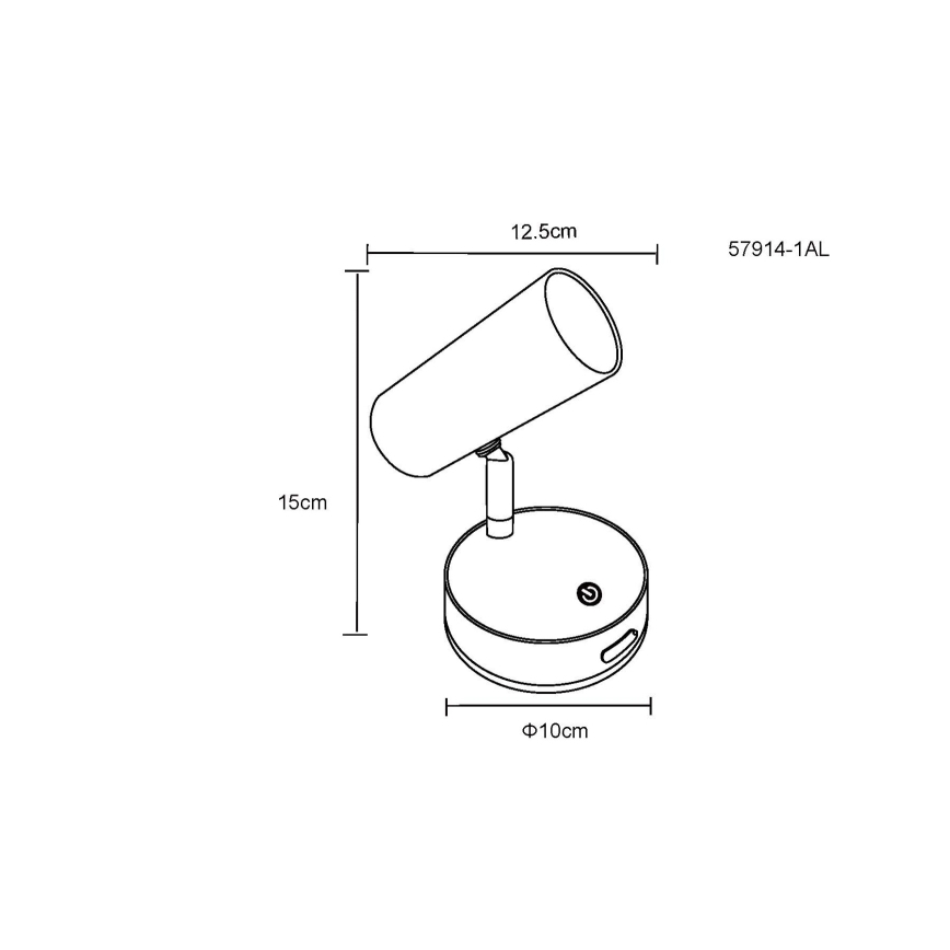 Globo - LED Stmievateľné nástenné bodové svietidlo LED/0,4W/3,7V 1800 mAh