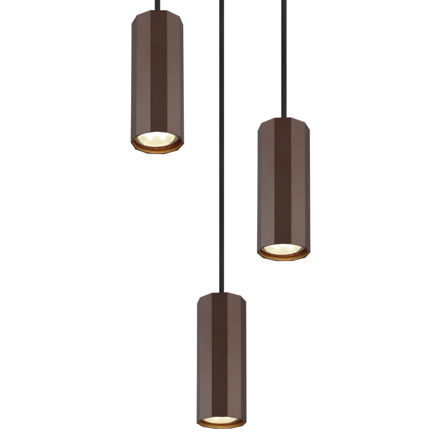 Globo - Luster na lanku 3xGU10/25W/230V hnedá