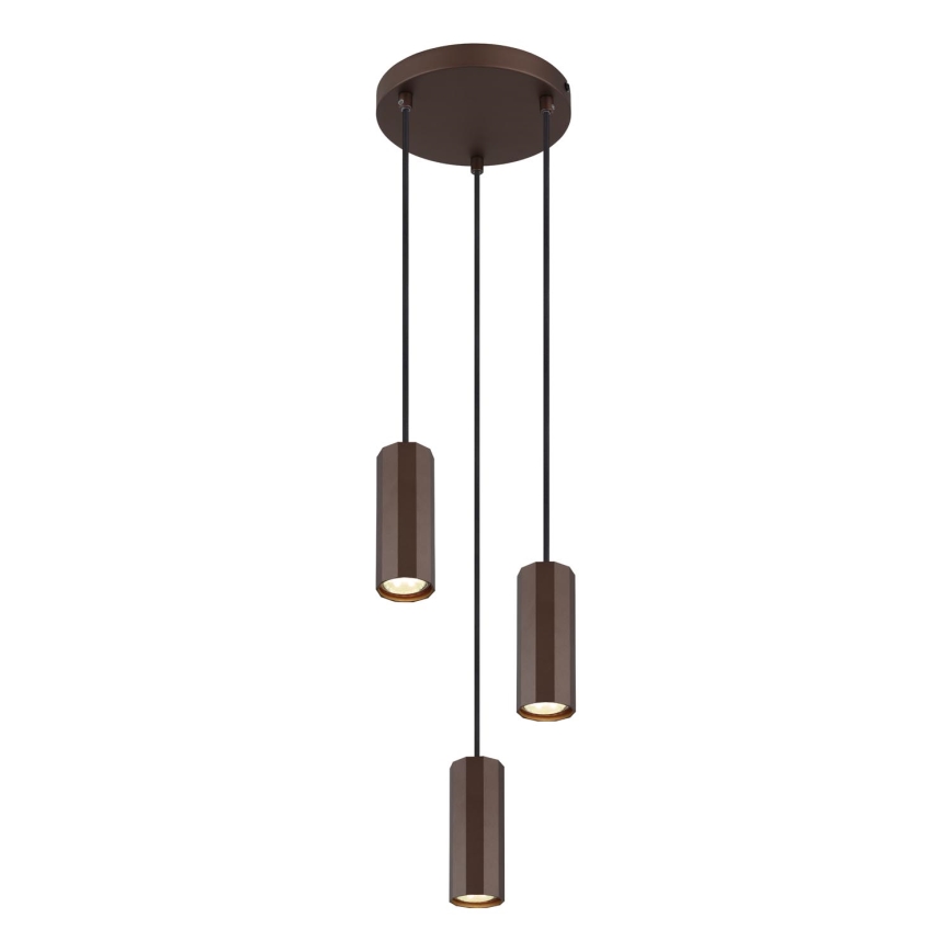 Globo - Luster na lanku 3xGU10/25W/230V hnedá