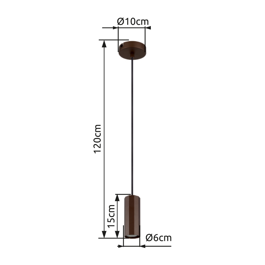 Globo - Luster na lanku 1xGU10/25W/230V hnedá