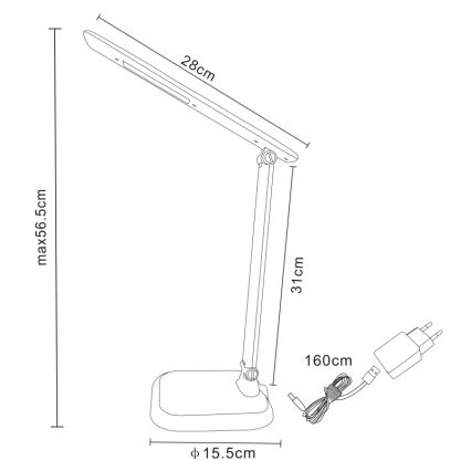 Globo - LED Stmievateľná stolná lampa LED/7W/230V