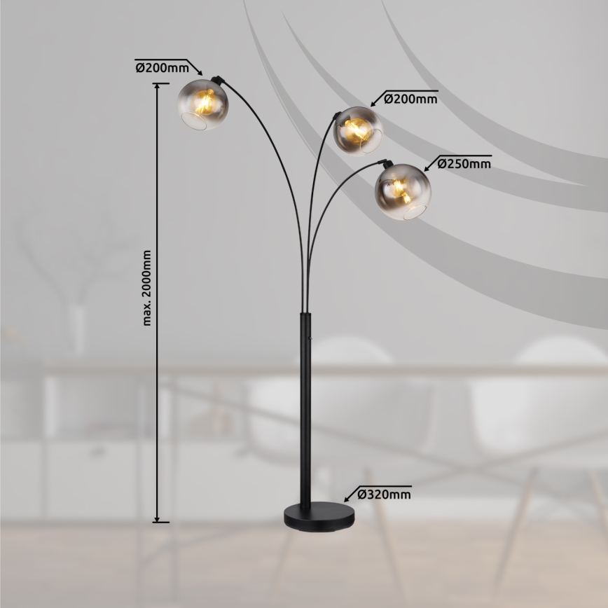 Globo - Stojacia lampa 3xE27/60W/230V