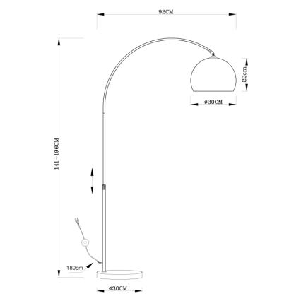 Globo - Stojacia lampa 1xE27/40W/230V