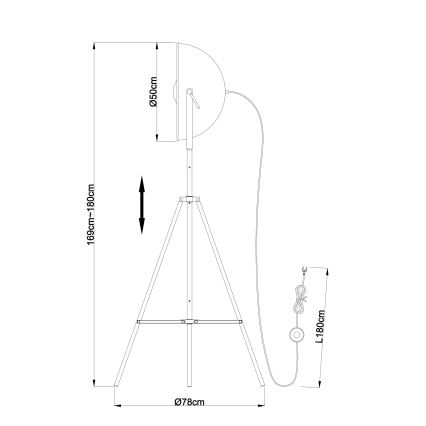 Globo - Stojacia lampa 1xE27/60W/230V