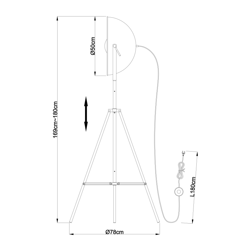 Globo - Stojacia lampa 1xE27/60W/230V