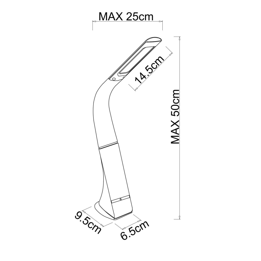 Globo - stmievateľná dotyková nabíjateľná stolná LED lampa, 5W/5V, 2200 mAh