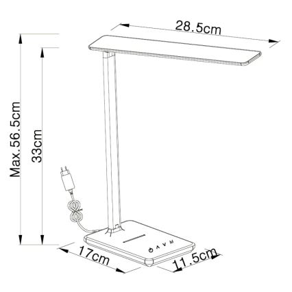 Globo - LED Stmievateľná stolná lampa LED/5W/230V