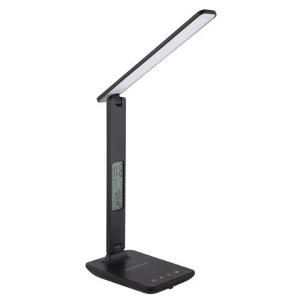 Globo - LED Stmievateľná dotyková stolná lampa s displejom LED/5W/230V 3000/4500/6000K čierna