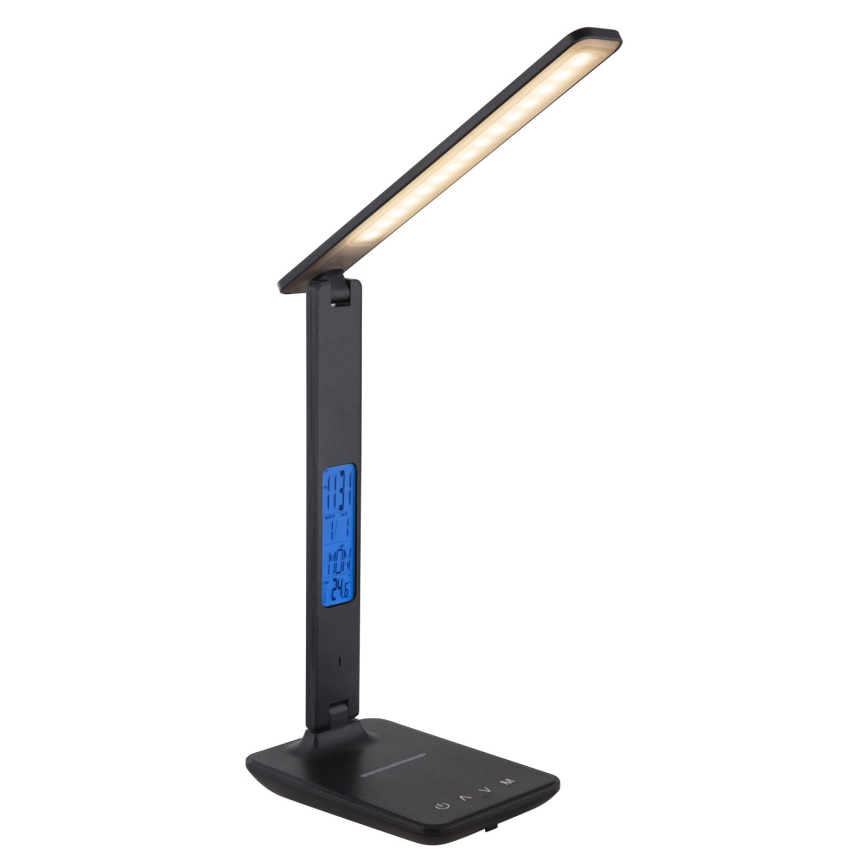 Globo - LED Stmievateľná dotyková stolná lampa s displejom LED/5W/230V 3000/4500/6000K čierna