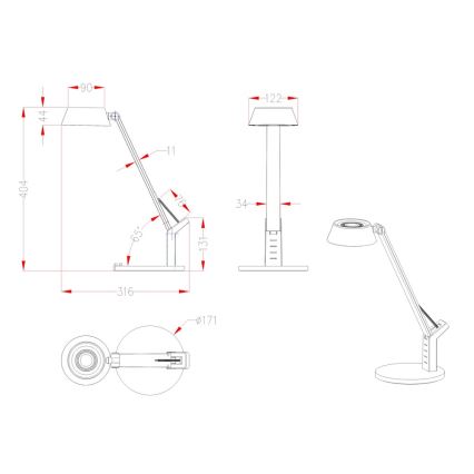 Globo - LED Stmievateľná stolná lampa LED/8W/230V