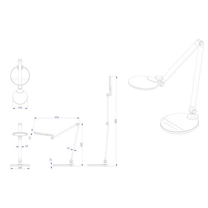 Globo - LED Stmievateľná stolná lampa LED/10W/230V 3000/4000/6300K
