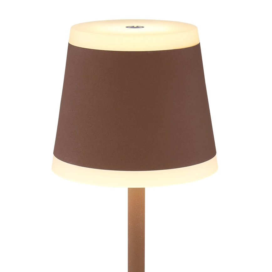 Globo - LED Stmievateľná nabíjacia dotyková stolná lampa LED/4,6W/3,7V 3000K 1800mAh hnedá IP54